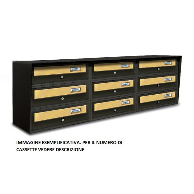 Vendita online Casellario postale 3 posti orizzontale esterno - Slim